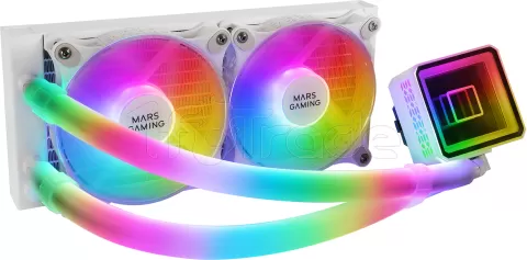 Photo de Kit Watercooling AIO Mars Gaming ML-Ultra RGB - 240mm (Blanc)