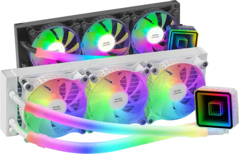 Photo de Kit Watercooling AIO Mars Gaming ML-Ultra RGB - 360mm (Blanc)