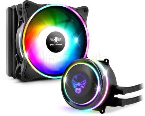 Photo de Kit Watercooling AIO Spirit of Gamer LiquidForce RGB - 120mm (Noir)