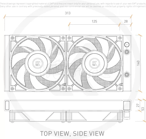 Photo de Kit Watercooling Ekwb AIO ARGB 280mm (Noir)