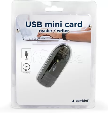 Photo de Lecteur de Cartes externe Gembird USB 2.0 (Gris)