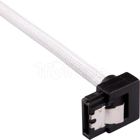 Photo de Lot de 2 Nappes S-ATA Corsair Premium coudé 90° 60cm (Blanc)