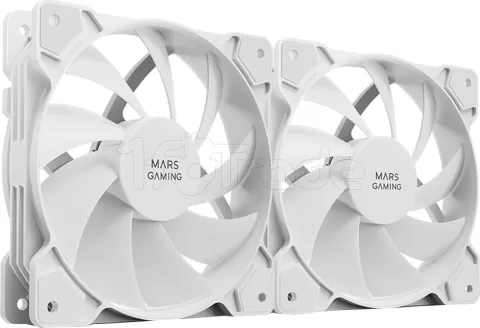 Photo de Lot de 2 Ventilateurs boitier Mars Gaming MF-ProX2 - 12cm (Blanc)