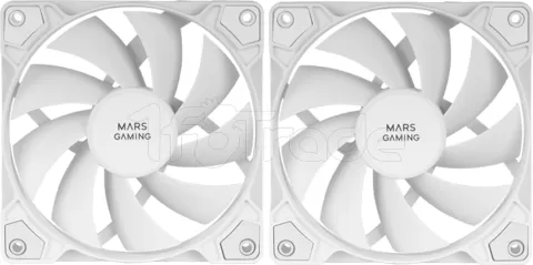 Photo de Lot de 2 Ventilateurs boitier Mars Gaming MF-ProX2 - 12cm (Blanc)