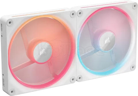 Photo de Lot de 2 Ventilateurs de boitier Corsair iCue Link LX-R RGB - 14cm (Blanc)