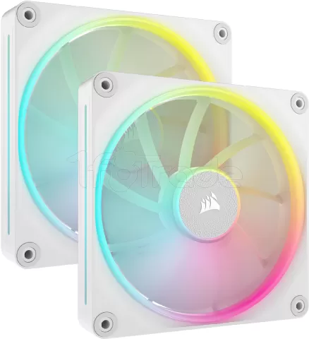 Photo de Lot de 2 Ventilateurs de boitier Corsair iCue Link LX RGB - 14cm (Blanc)