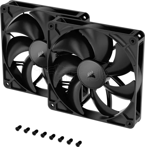 Photo de Lot de 2 Ventilateurs de boitier Corsair RS - 14cm (Noir)