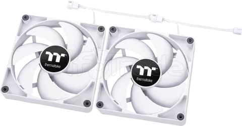 Photo de Lot de 2 Ventilateurs de boitier Thermaltake CT - 12cm (Blanc)