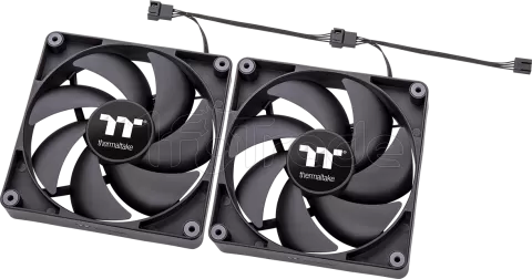 Photo de Lot de 2 Ventilateurs de boitier Thermaltake CT - 12cm (Noir)