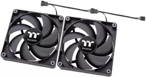 Photo de Lot de 2 Ventilateurs de boitier Thermaltake CT - 14cm (Noir)