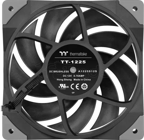 Photo de Lot de 2 Ventilateurs de boitier Thermaltake ToughFan - 12cm (Noir)