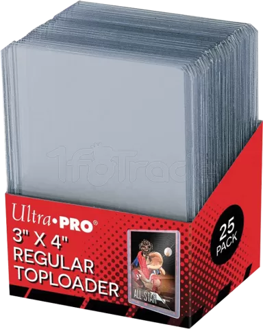 Photo de Lot de 25 Sleeves Ultra Pro TopLoader Regular Format 4"x3" (Transparent)