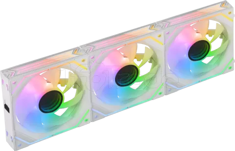 Photo de Lot de 3 Ventilateurs boitier Mars Gaming LinkFinity RGB - 12cm (Blanc)