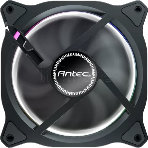 Photo de Lot de 3 Ventilateurs de boitier Antec Neon RGB - 12cm (Noir)