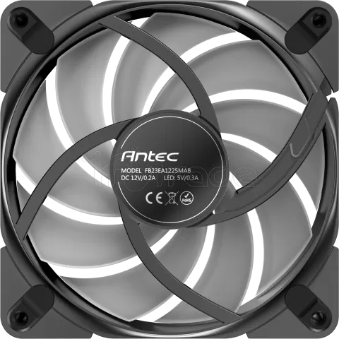 Photo de Lot de 3 Ventilateurs de boitier Antec Tranquil RGB - 12cm (Noir)