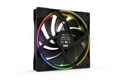 Photo de Lot de 3 Ventilateurs de boitier be quiet! Light Wings High Speed RGB - 14cm (Noir)