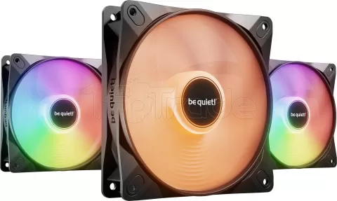 Photo de Lot de 3 Ventilateurs de boitier be quiet! Light Wings LX High Speed RGB - 12cm (Noir)