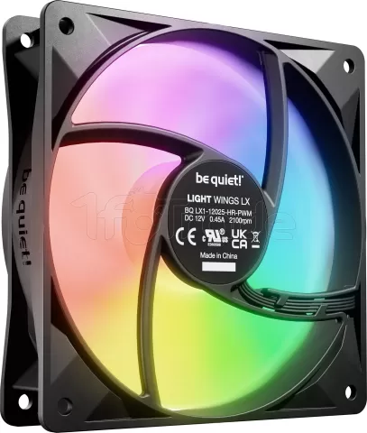 Photo de Lot de 3 Ventilateurs de boitier be quiet! Light Wings LX High Speed RGB - 12cm (Noir)