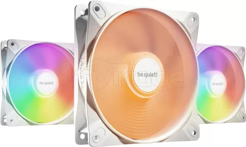 Photo de Lot de 3 Ventilateurs de boitier be quiet! Light Wings LX RGB - 12cm (Blanc)