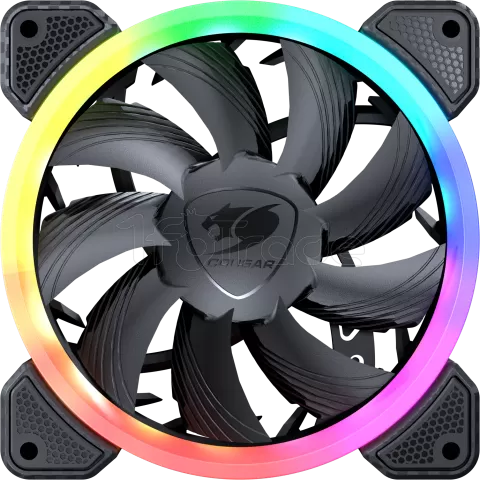 Photo de Lot de 3 Ventilateurs de boitier Cougar Vortex VK RGB 12cm (Noir)