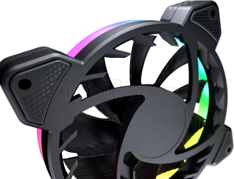 Photo de Lot de 3 Ventilateurs de boitier Cougar Vortex VK RGB 12cm (Noir)