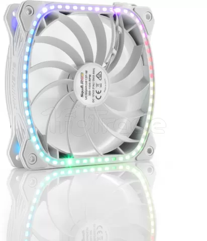 Photo de Lot de 3 Ventilateurs de boitier Enermax SquA RGB - 120mm (Blanc)