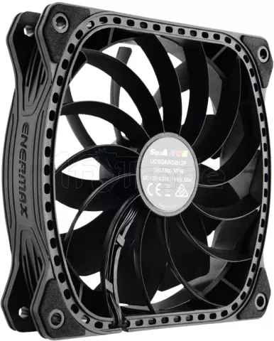 Photo de Lot de 3 Ventilateurs de boitier Enermax SquA RGB - 120mm (Noir)