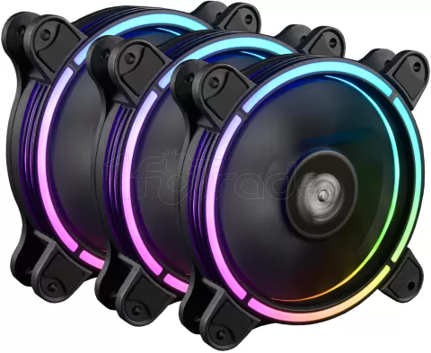 Photo de Lot de 3 Ventilateurs de boitier Enermax T.B. AD. RGB - 120mm (Noir)