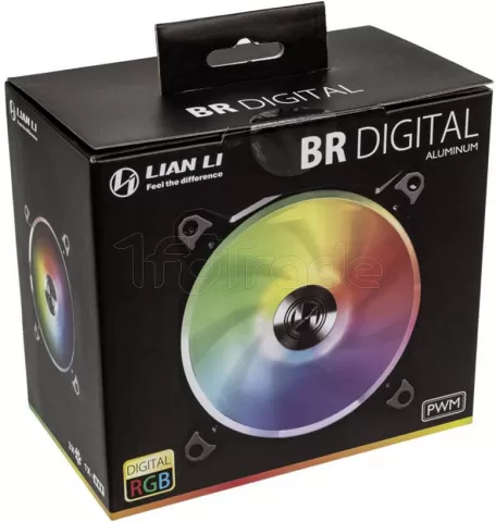 Photo de Lot de 3 Ventilateurs de boitier Lian Li Bora Digital RGB - 12cm (Argent)