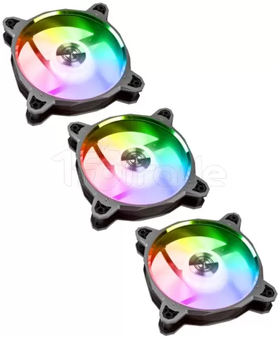 Photo de Lot de 3 Ventilateurs de boitier Lian Li Bora Digital RGB - 12cm (Noir)