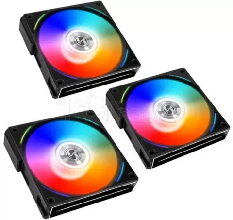 Photo de Lot de 3 Ventilateurs de boitier Lian Li Uni Fan AL RGB - 12cm (Noir)