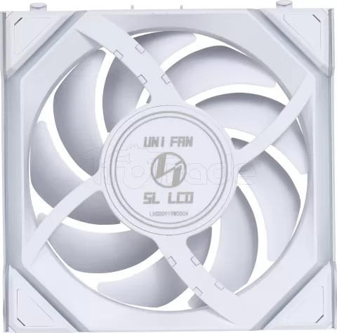 Photo de Lot de 3 Ventilateurs de boitier Lian Li Uni Fan SL Wireless LCD Reverse RGB - 12cm (Blanc)