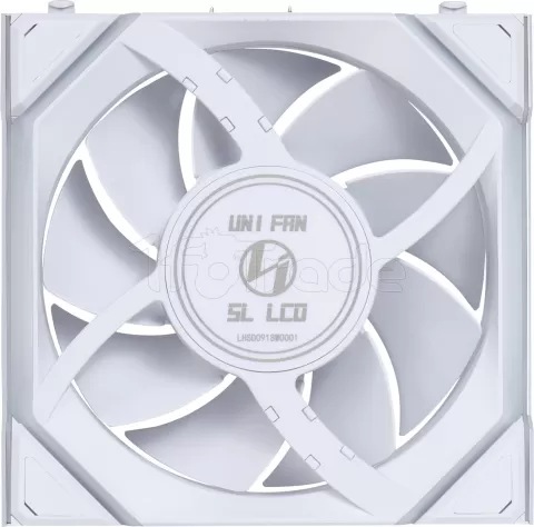 Photo de Lot de 3 Ventilateurs de boitier Lian Li Uni Fan SL Wireless LCD RGB - 12cm (Blanc)