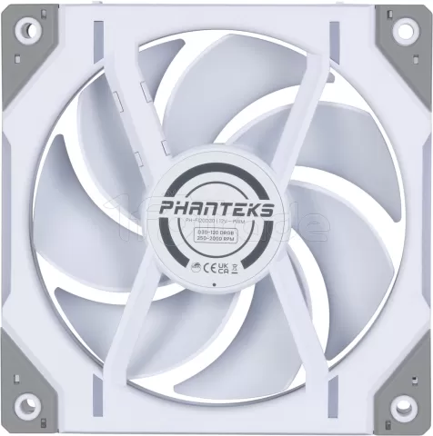 Photo de Lot de 3 Ventilateurs de boitier Phanteks D30 Regular Airflow RGB - 12cm (Blanc)