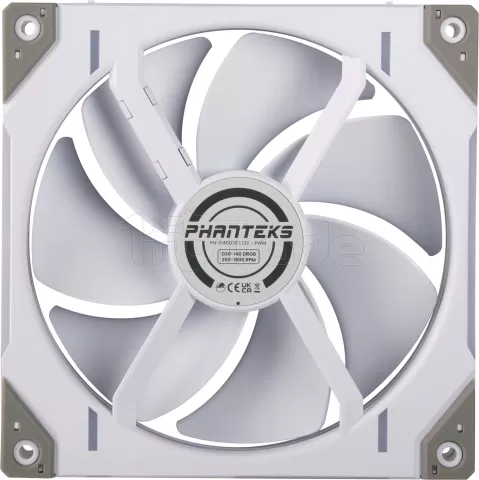 Photo de Lot de 3 Ventilateurs de boitier Phanteks D30 Regular Airflow RGB - 14cm (Blanc)