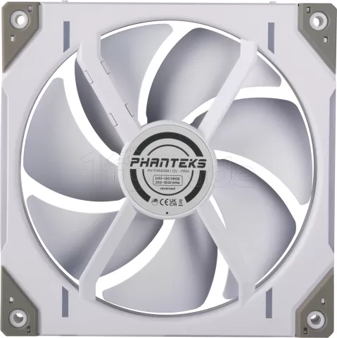 Photo de Lot de 3 Ventilateurs de boitier Phanteks D30 Reverse Airflow RGB - 14cm (Blanc)