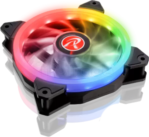 Photo de Lot de 3 Ventilateurs de boitier Raijintek Iris 12 Rainbow A RGB 12cm (Noir)