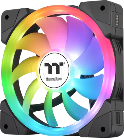 Photo de Lot de 3 Ventilateurs de boitier Thermaltake SwaFan EX RGB - 12cm (Noir)