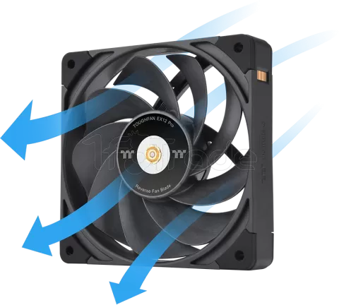 Photo de Lot de 3 Ventilateurs de boitier Thermaltake ToughFan Ex Pro - 12cm (Noir)