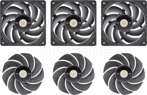 Photo de Lot de 3 Ventilateurs de boitier Thermaltake ToughFan Ex Pro - 12cm (Noir)