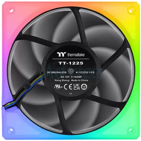 Photo de Lot de 3 Ventilateurs de boitier Thermaltake ToughFan RGB - 12cm (Noir)