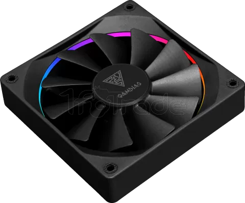 Photo de Lot de 4 Ventilateurs de boitier Gamdias Aeolus M3 RGB 12cm (Noir)