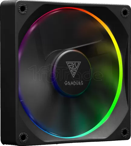 Photo de Lot de 4 Ventilateurs de boitier Gamdias Aeolus M3 RGB 12cm (Noir)