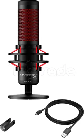 Photo de Microphone sur pied HyperX QuadCast (Noir/Rouge)