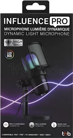 Photo de Microphone sur pied T'nB Illumination RVB (Noir)