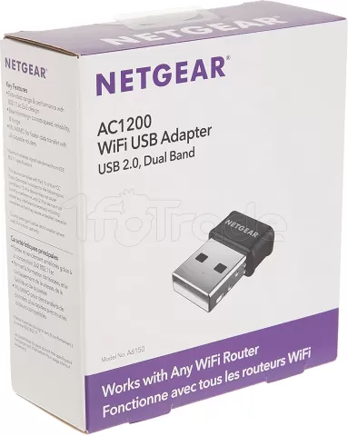 Photo de Mini Carte Réseau USB WiFi Netgear A6150 (AC1200)