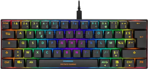 Photo de Mini Clavier Gamer mécanique Deltaco GAM-075 RGB (Noir)