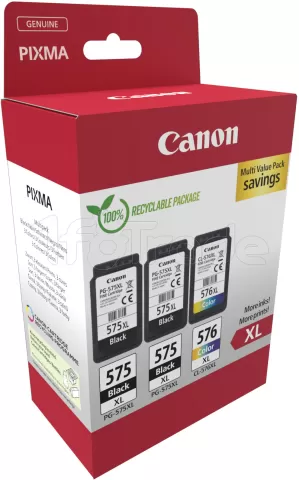 Photo de Pack 2 cartouches d'encre Canon PG-575 XL x2/CL-576 XL (Couleurs + Noir )