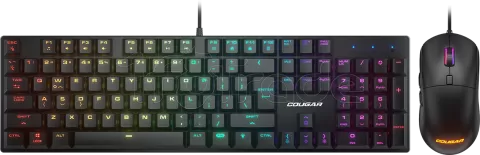 Photo de Pack 2en1 (Clavier/Souris) Cougar Combat RGB (Noir)