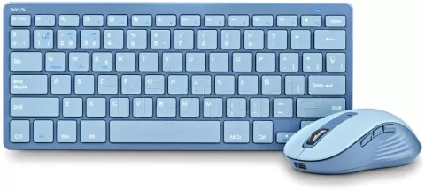 Photo de Pack 2en1 (Clavier/Souris) sans fil Bluetooth NGS Fantasy (Bleu)